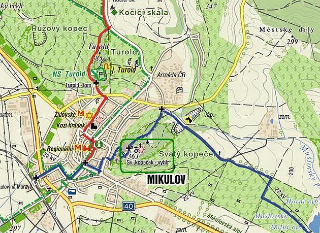 Mikulov - mapa