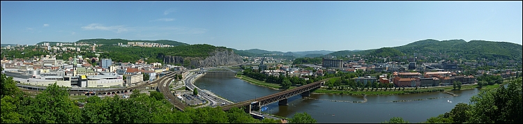 Ústí nad Labem - panorama z vyhlídky Větruše